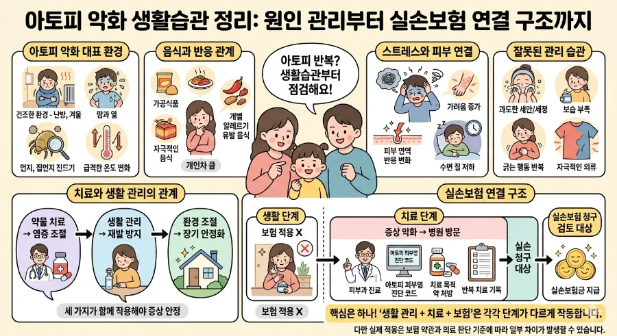 아토피 악화 요인과 실손보험 적용 범위 2026년 총정리