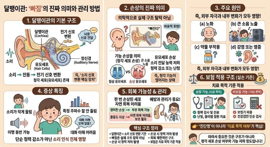 달팽이관 기능 이상과 난청, 보험 적용 기준 2026년 총정리