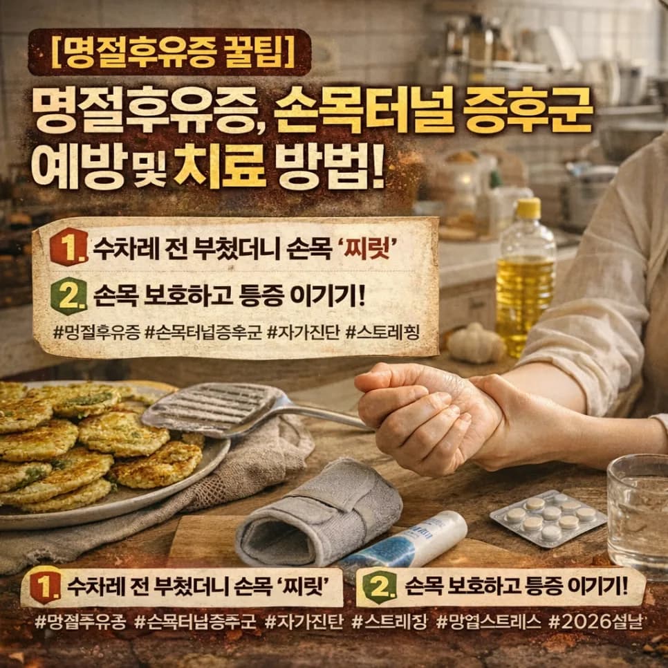 명절 후 손목 통증, 손목터널 증후군 해결법 2026