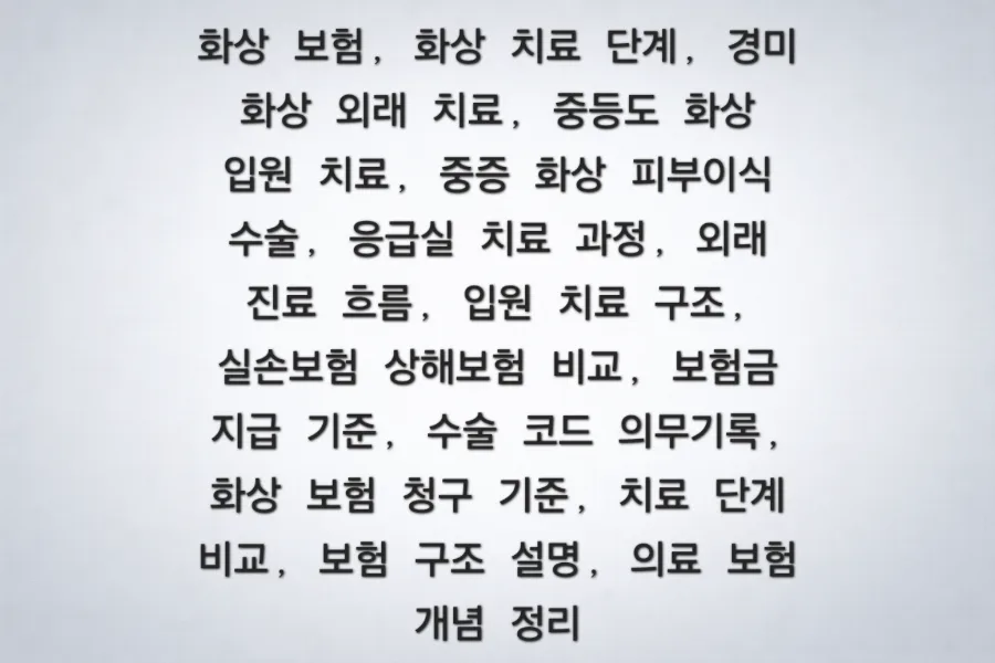 화상 보험금, 치료 강도 따라 달라지는 비밀 2026년 총정리