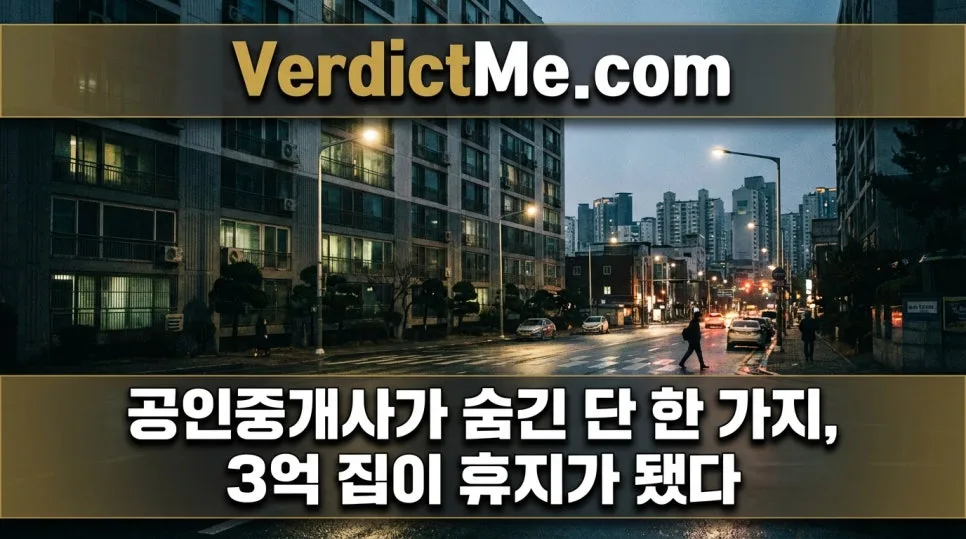 부동산 중개사 고지 의무 위반 2026: 3억 빌라 철거 위기 사례