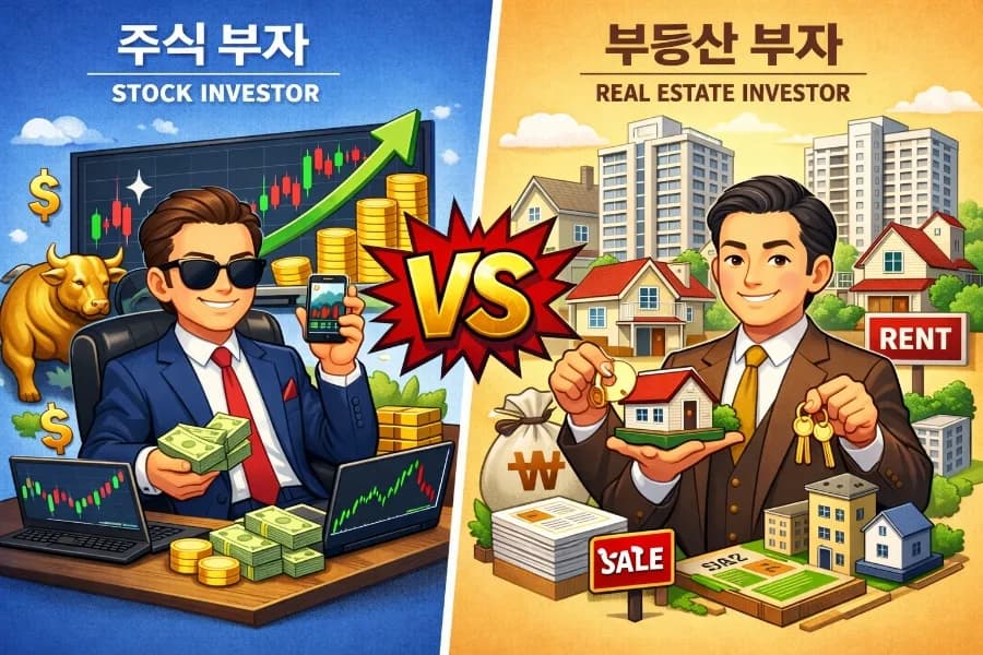 주식 부자 vs 부동산 부자: 2026년 자산 형성 전략 비교