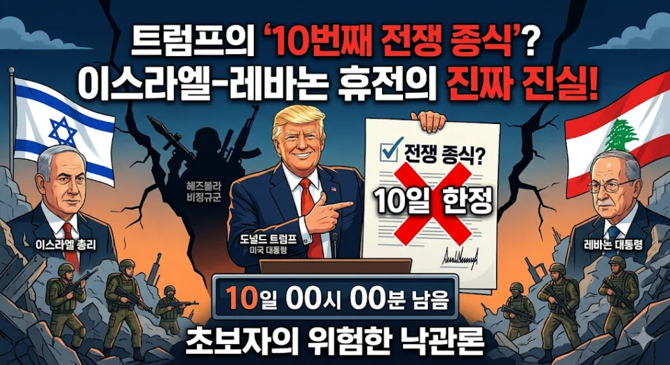 이스라엘-레바논 10일 휴전, 트럼프 중재는 진정한 평화인가? 2026 전망