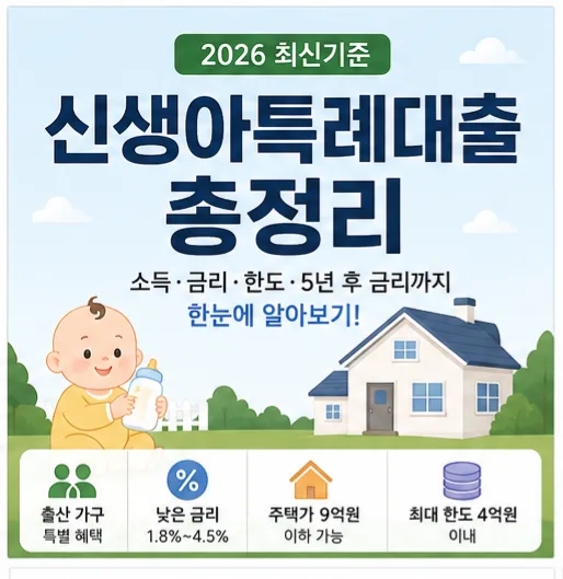 2026 신생아특례대출, 5년 후 금리 전환까지 완벽 분석