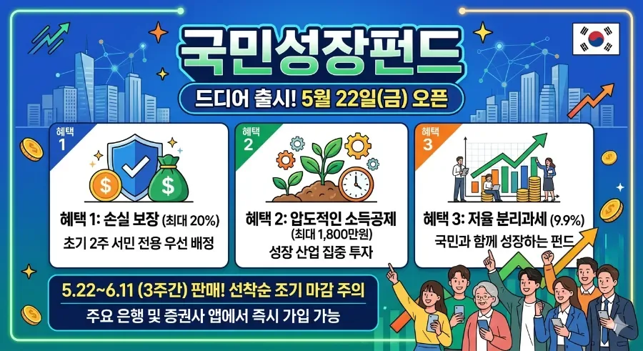 국민성장펀드 2026년 가입 방법: 6천억 한도, 선착순 경쟁 완벽 대비