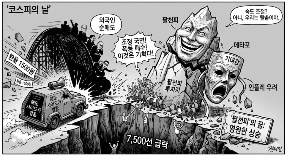 코스피 8000 돌파 후 폭락? 2026년 5월 15일 주식 시장 분석