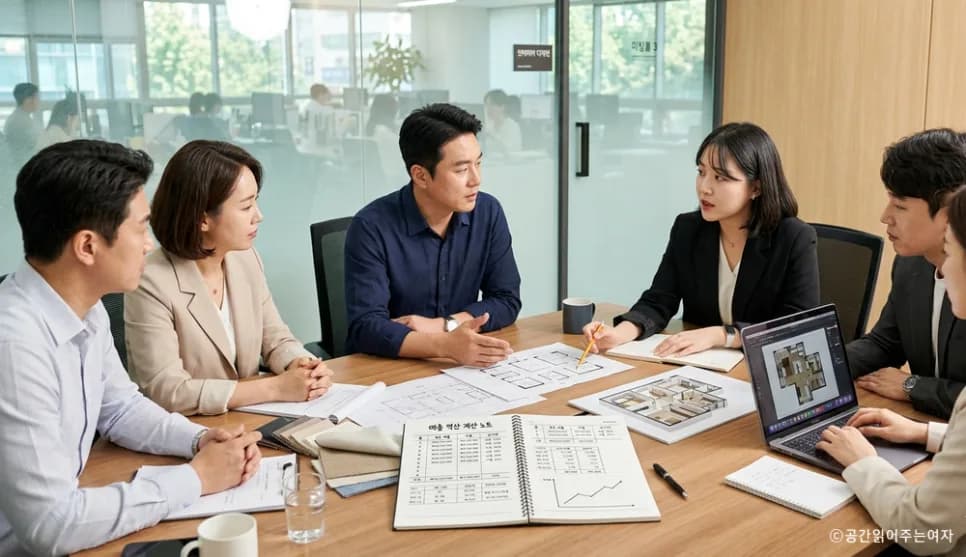 인테리어 평당 단가 함정 2026: 매출 역산으로 성공하는 공간 기획