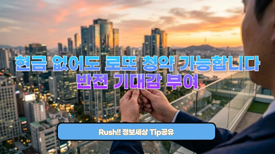 2026년 로또 청약, 현금 없어도 당첨 가능한가? 자금 조달 전략
