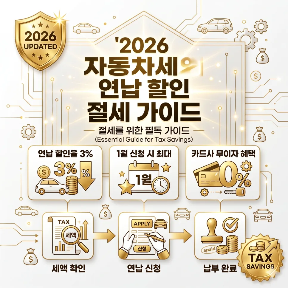 2026년 자동차세 연납 할인율, 절세 팁 총정리