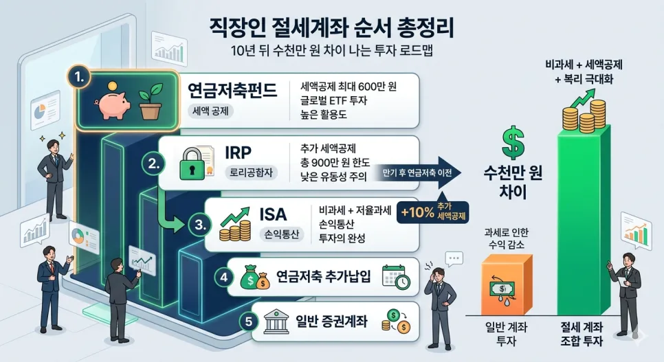 2026년 직장인 절세 계좌, 연금저축 IRP ISA 순서 총정리
