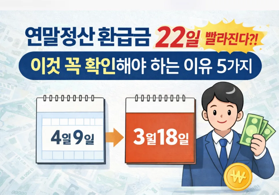 2025년 연말정산 환급금, 22일 앞당겨진 이유와 지급일 총정리