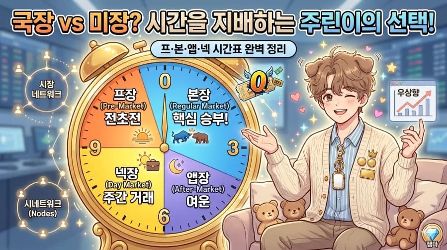 미장 본장 시간 2026년 완벽 분석: 국장 vs 미장 거래 시간 비교