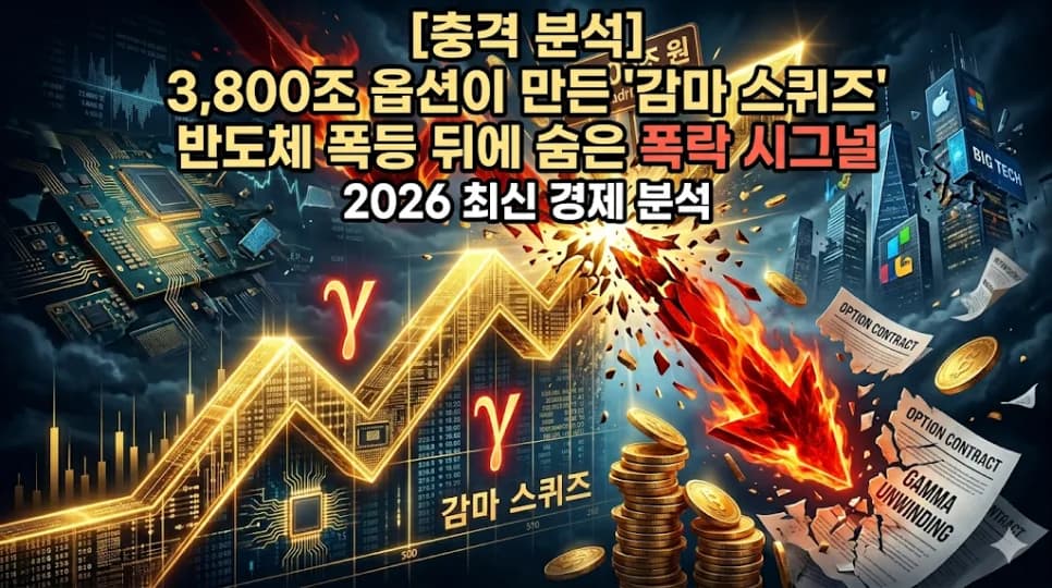 감마 언와인딩 위험 2026: 엔비디아 주가 폭포수 급락 시나리오
