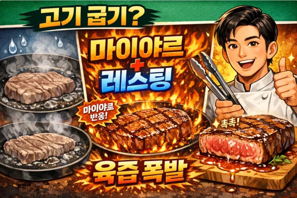인생 고기 굽기 비법 2026: 마이야르 & 레스팅 완벽 가이드