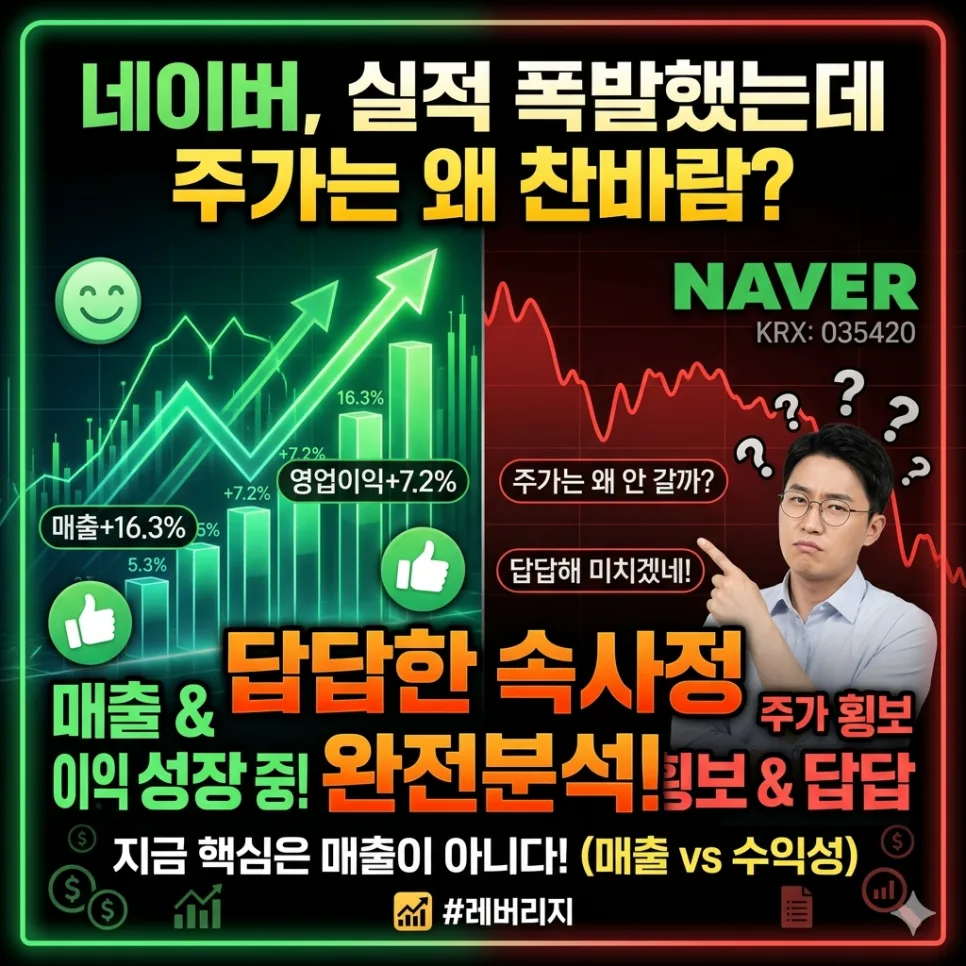 네이버 주가, 실적 대비 왜 답답할까? AI 수익화 전략 2026