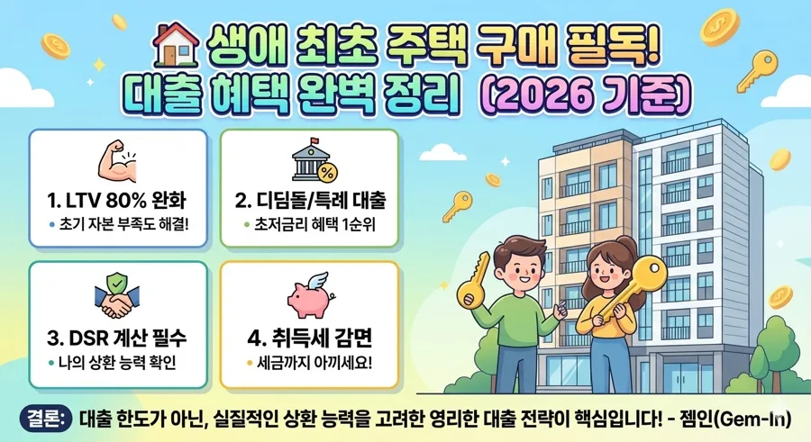 생애 최초 주택담보대출 2026년, LTV 80% 활용 전략 총정리