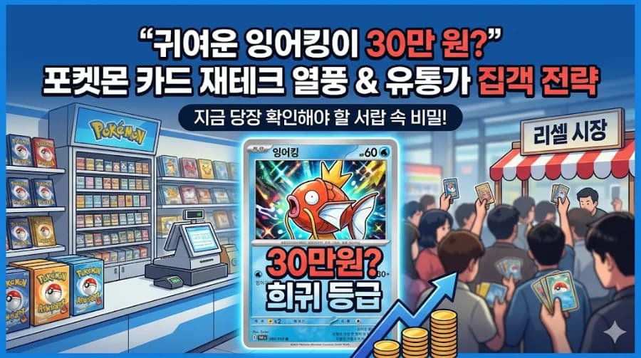 포켓몬 카드 재테크 2026: 잉어킹 30만원? 희귀 카드 투자 가치 분석