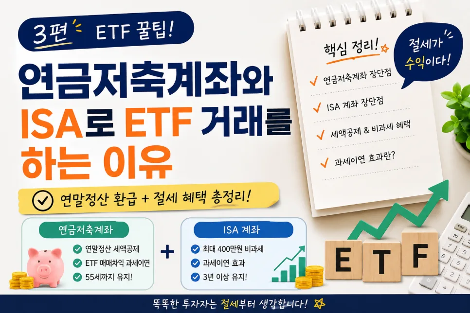 연금저축 ISA ETF 절세 2026: 세액공제 최대 148만원 받는 법