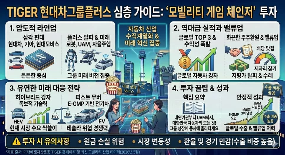 TIGER 현대차그룹플러스 ETF 2026: 투자 핵심 총정리