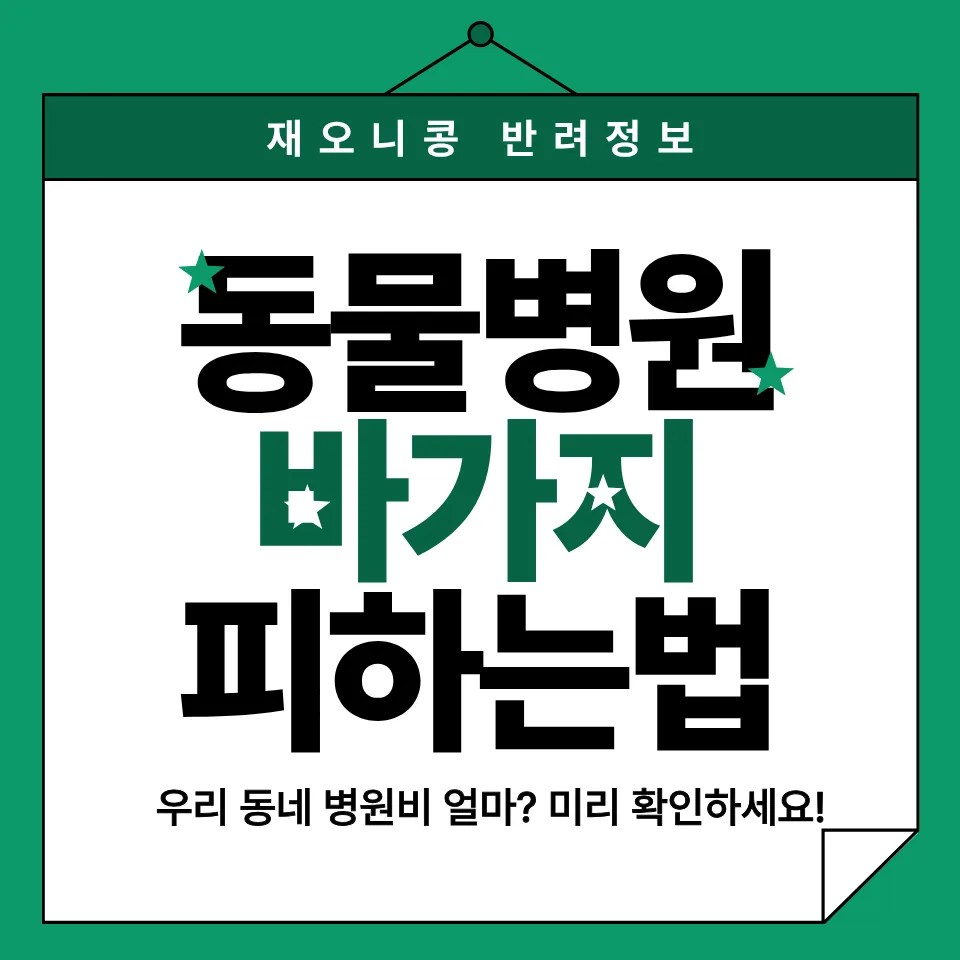 동물병원 바가지 안 쓰는 법: 진료비 평균 확인 2026