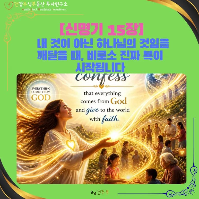 신명기 15장 묵상: 2026년, 나눔으로 복 받는 비결