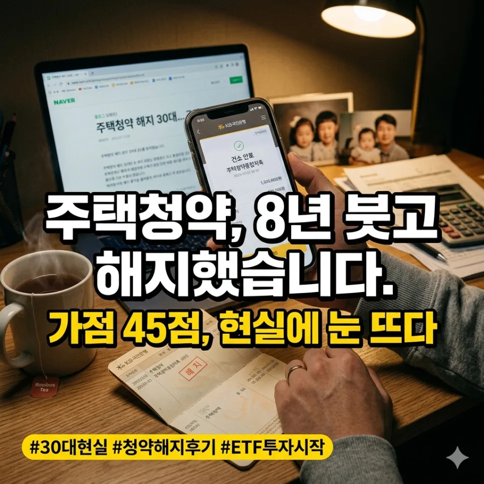 주택청약통장 해지 후기: 30대 쌍둥이 아빠의 현실적 선택 2026