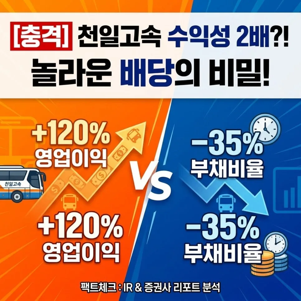 천일고속 2026년 전망: 1조 부동산 호재 vs 5년 적자 악재