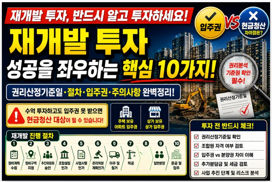 재개발 입주권 권리산정기준일 완벽 분석 2026