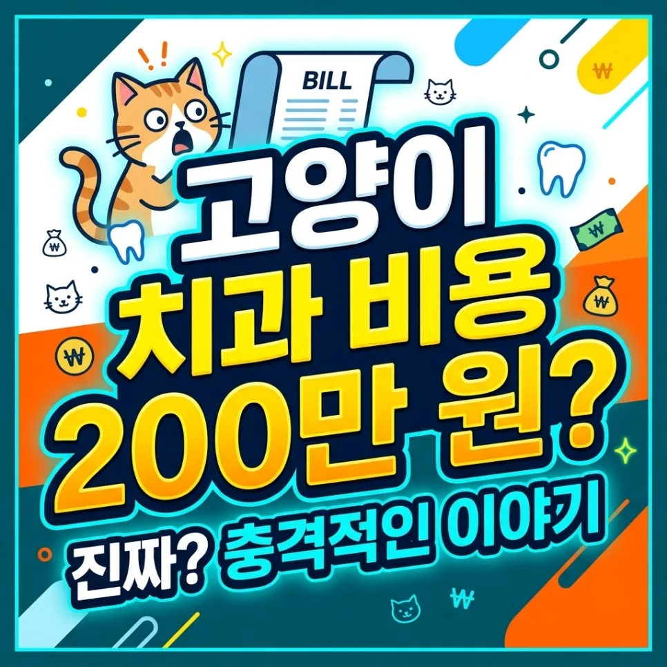 고양이 치과 치료비 200만원, 2026년 절약 꿀팁 총정리