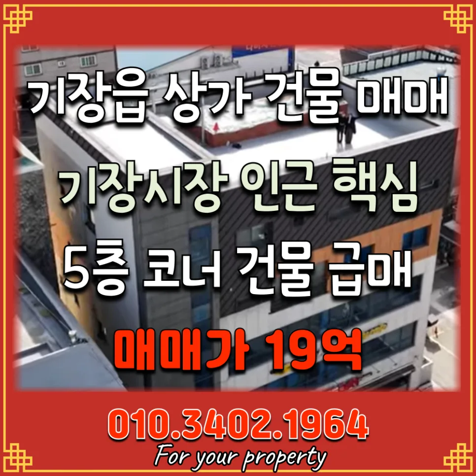 부산 기장 상가건물 급매 2026: 19억 사옥 추천, 투자 가치 분석