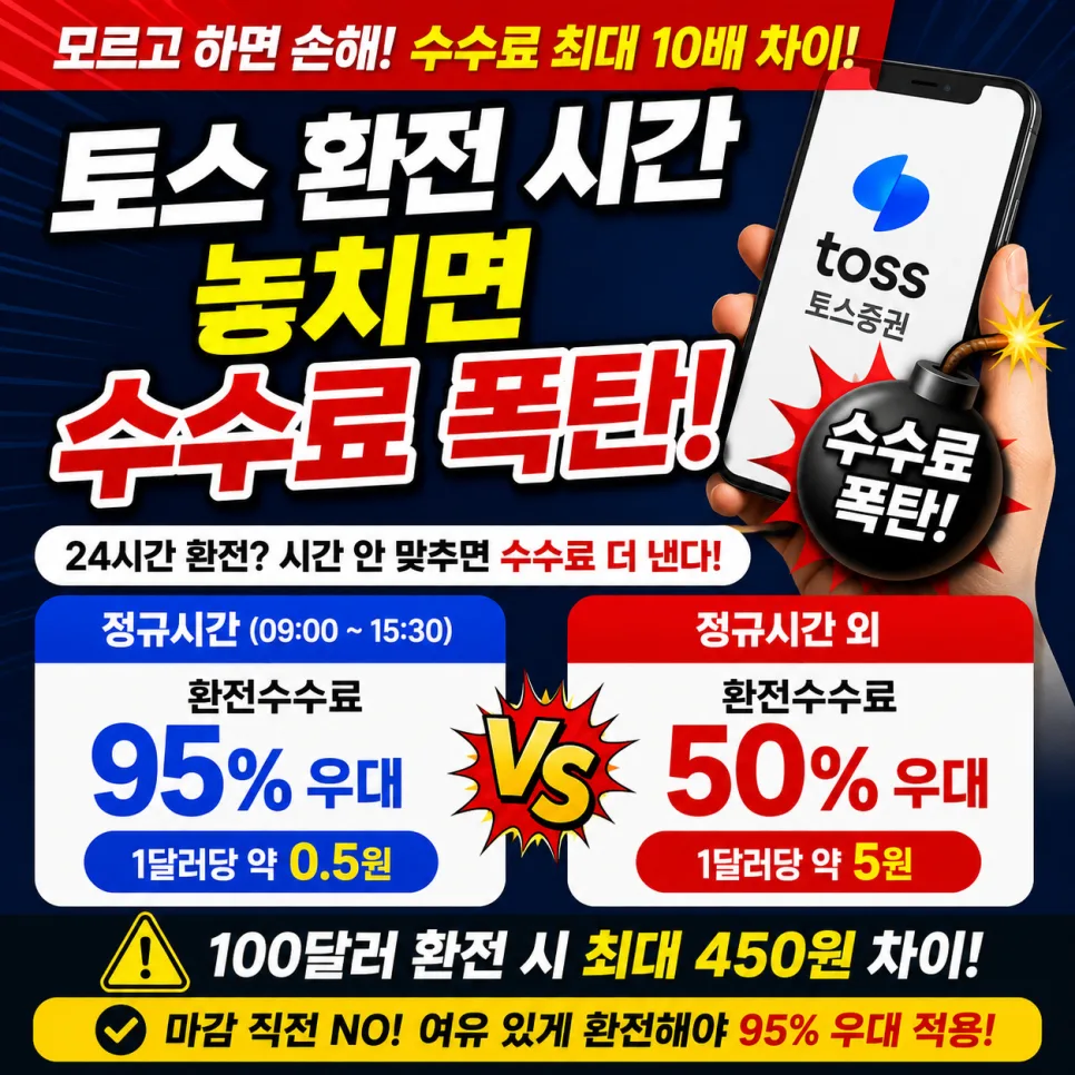 토스 환전 2026년, 24시간 가능? 유리한 시간대 조건 총정리