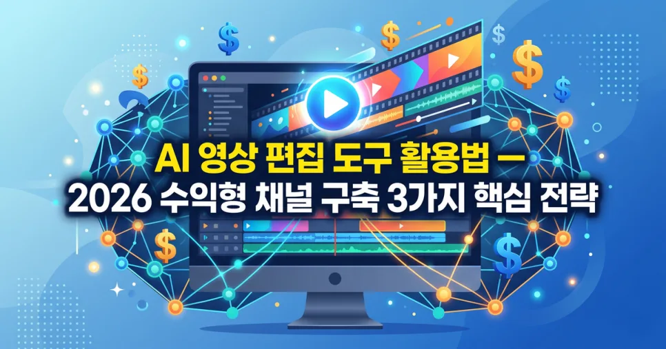 AI 영상 편집 2026: 수익형 유튜브 채널 구축 3가지 전략