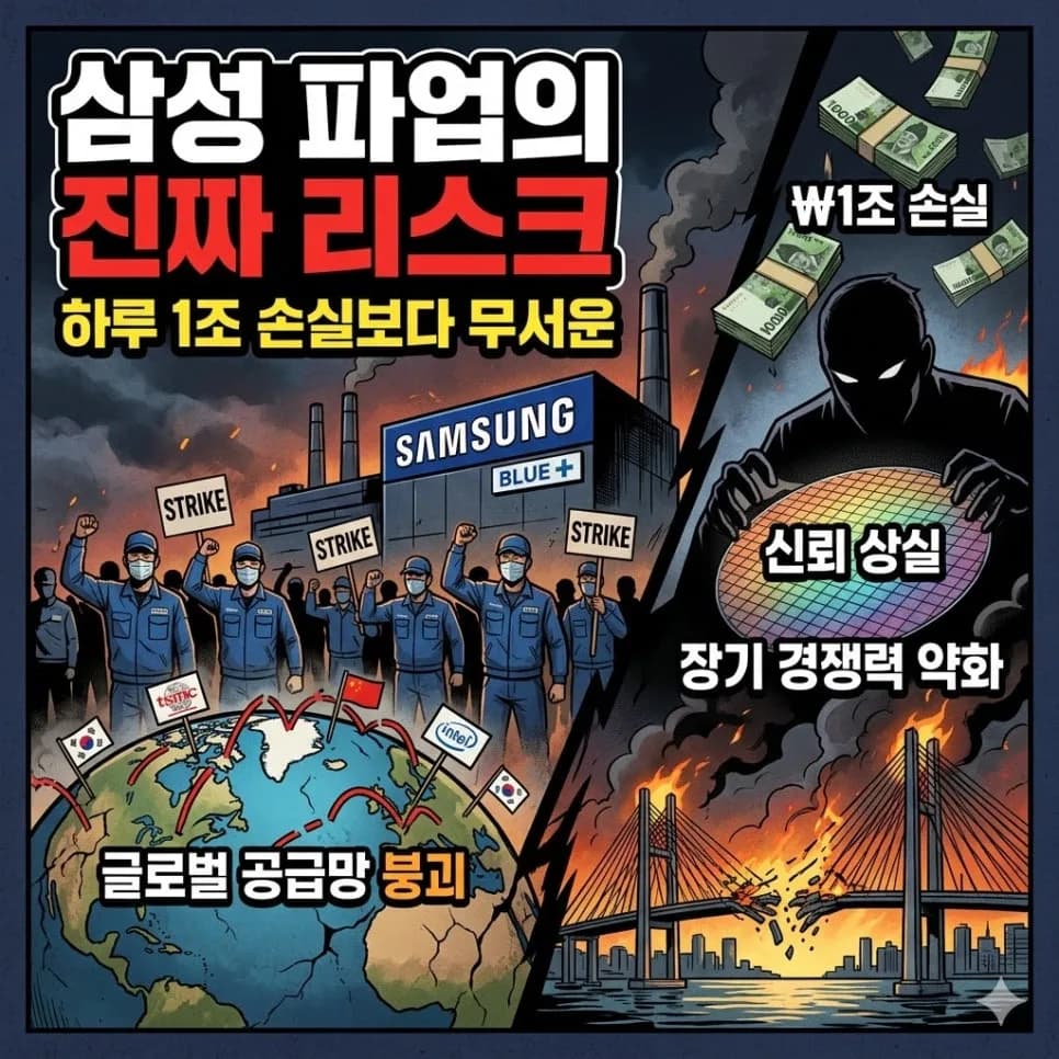 삼성전자 파업, 하루 1조 손실보다 무서운 고객 이탈 리스크 2026