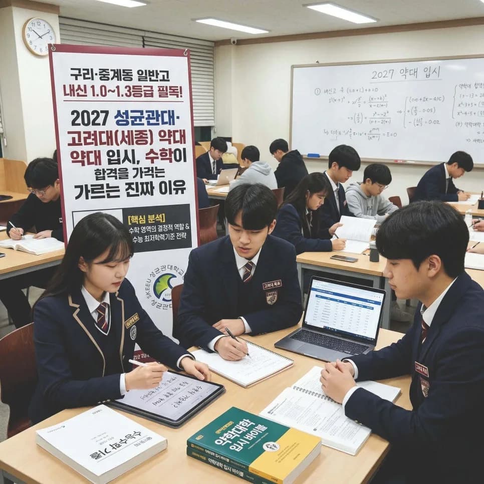 2027 성균관대·고려대(세종) 약대 입시: 수학으로 합격하는 법 2026