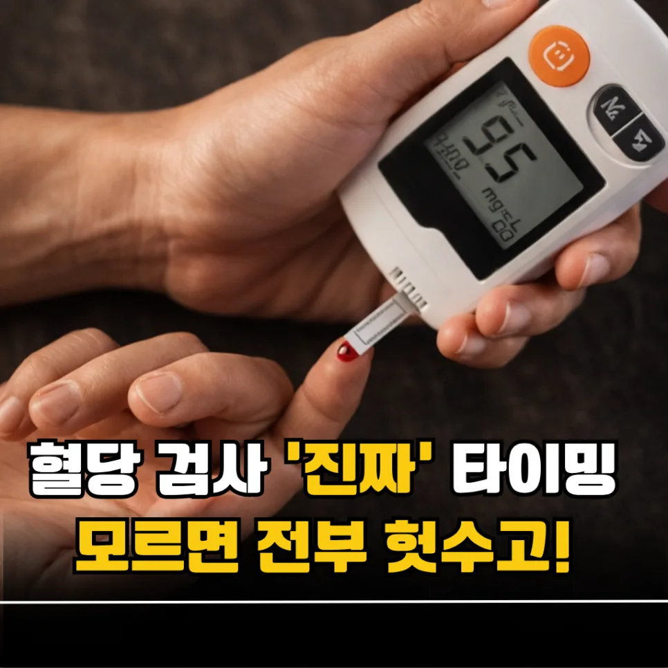 공복 혈당 정상이어도 안심 못 하는 이유 3가지 (2026년 최신 검사법)