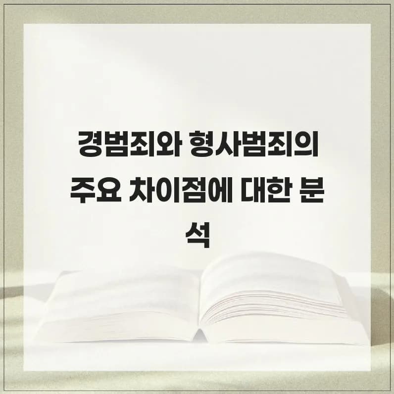 경범죄 vs 형사범죄 2026: 처벌·절차 차이 완벽 분석