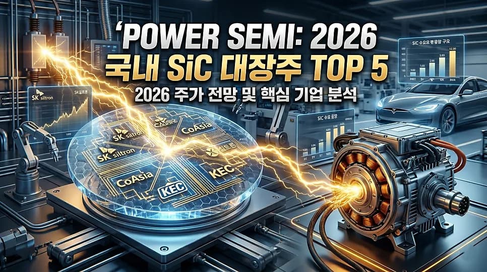2026년 SiC 전력 반도체 대장주 5선: 전기차·AI 핵심株 분석