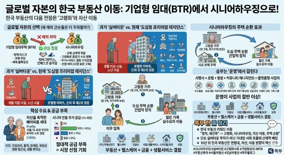 시니어하우징 투자 2026: 글로벌 자본이 BTR 대신 주목하는 이유