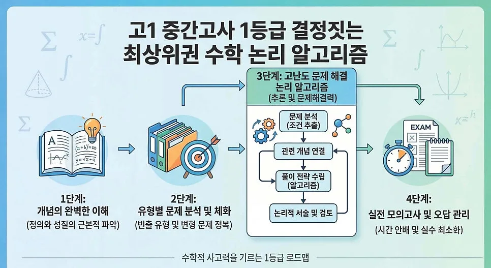 고1 수학 1등급 비결: 중간고사 논리 알고리즘 2026년 완벽 대비