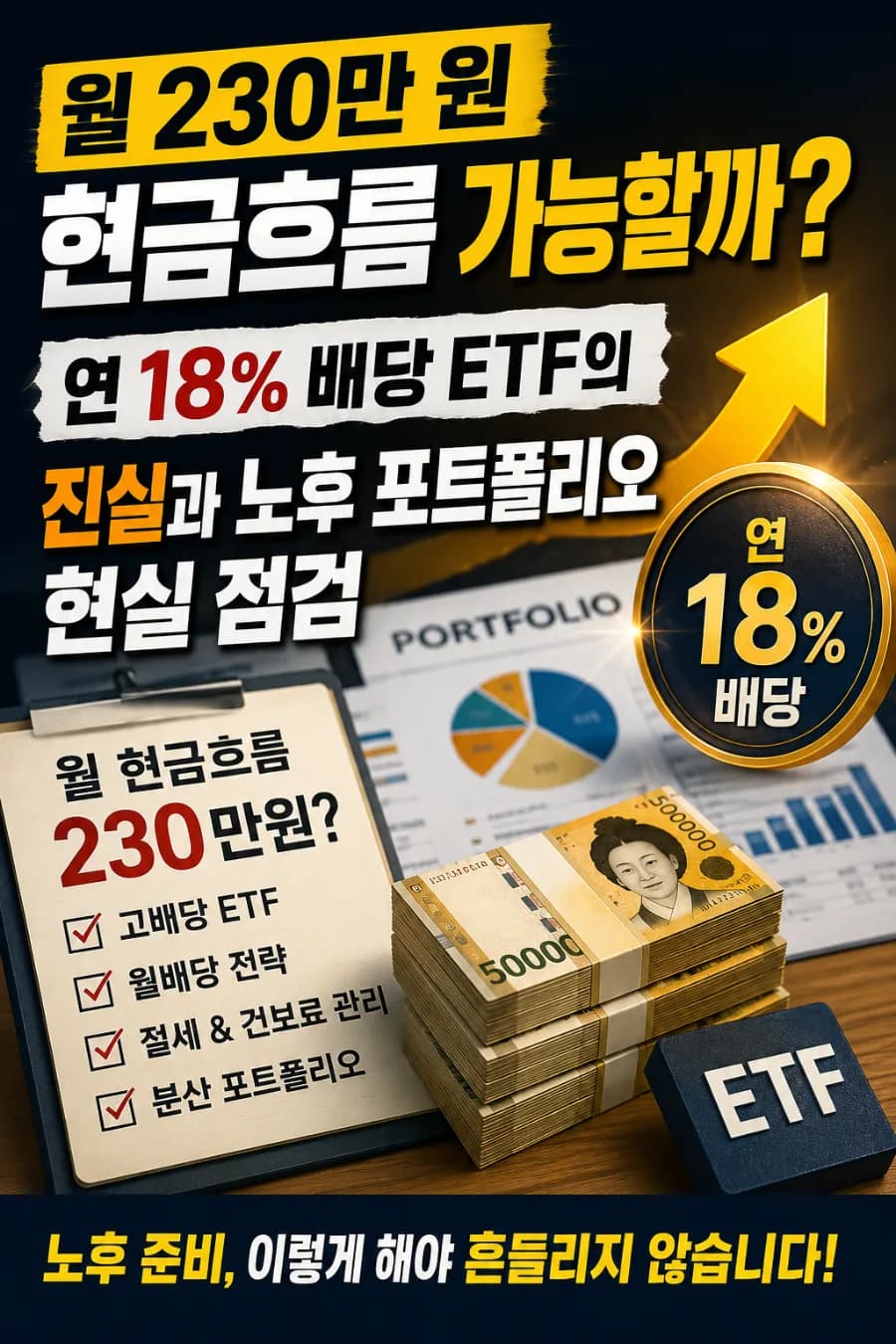 월 230만 원 현금흐름 ETF, 연 18% 배당의 진실 2026