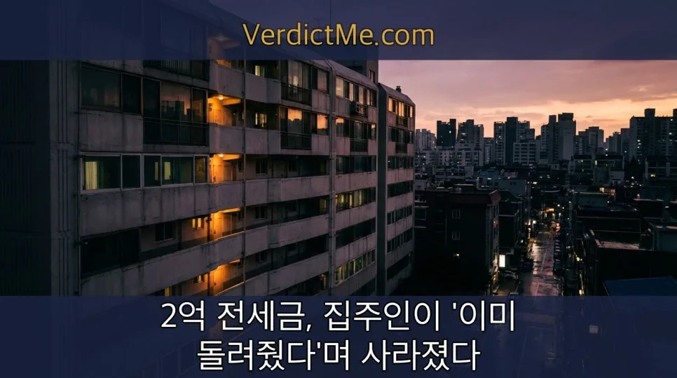 2억 전세금 미반환, 집주인 '현금 전달' 주장 진실은? 2026