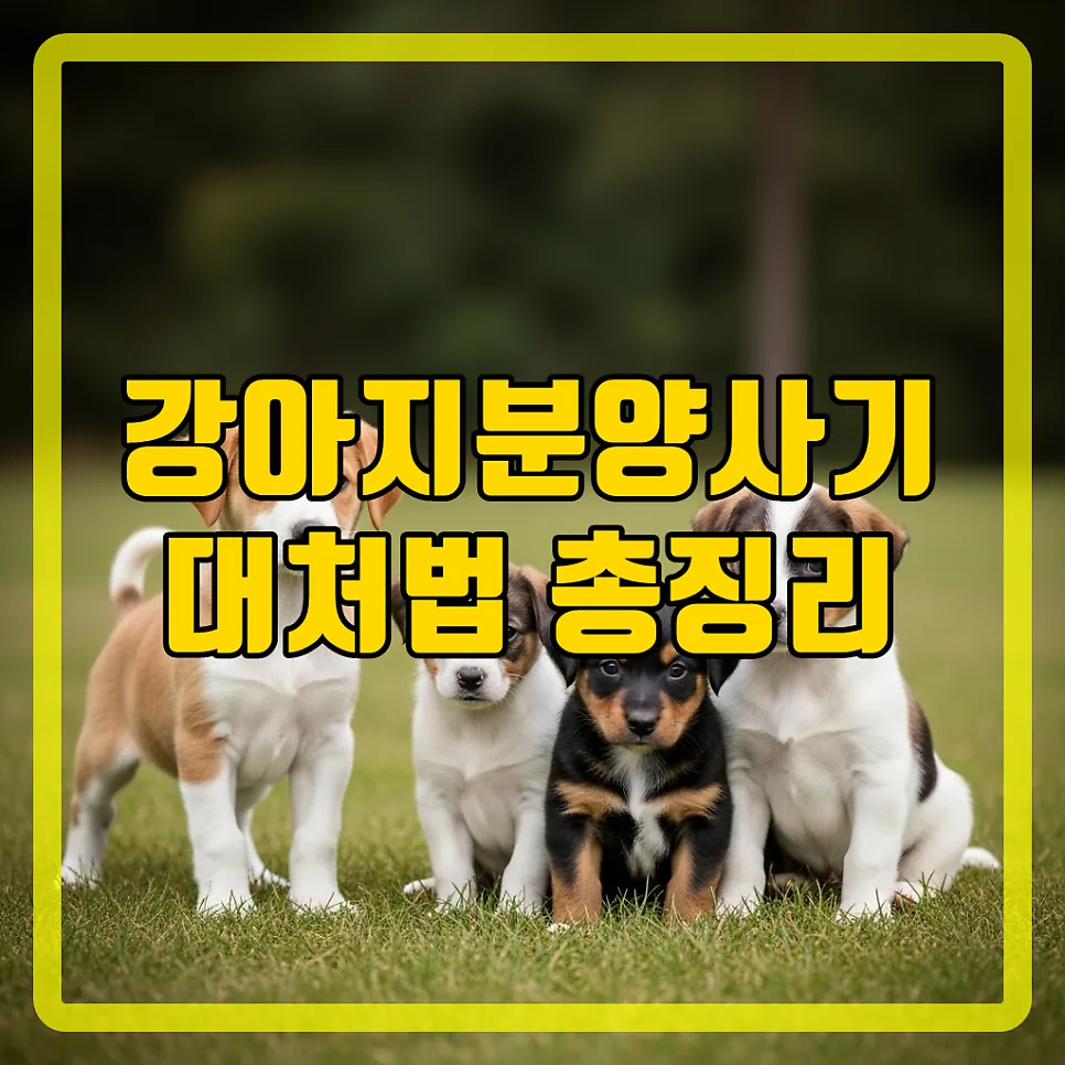 강아지 분양 사기 대처법: 신고부터 예방까지 2026년 총정리
