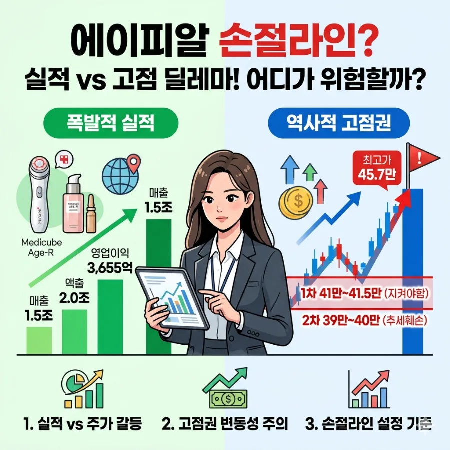 에이피알 손절라인 2026: 고점 매수자 위한 현실적 기준