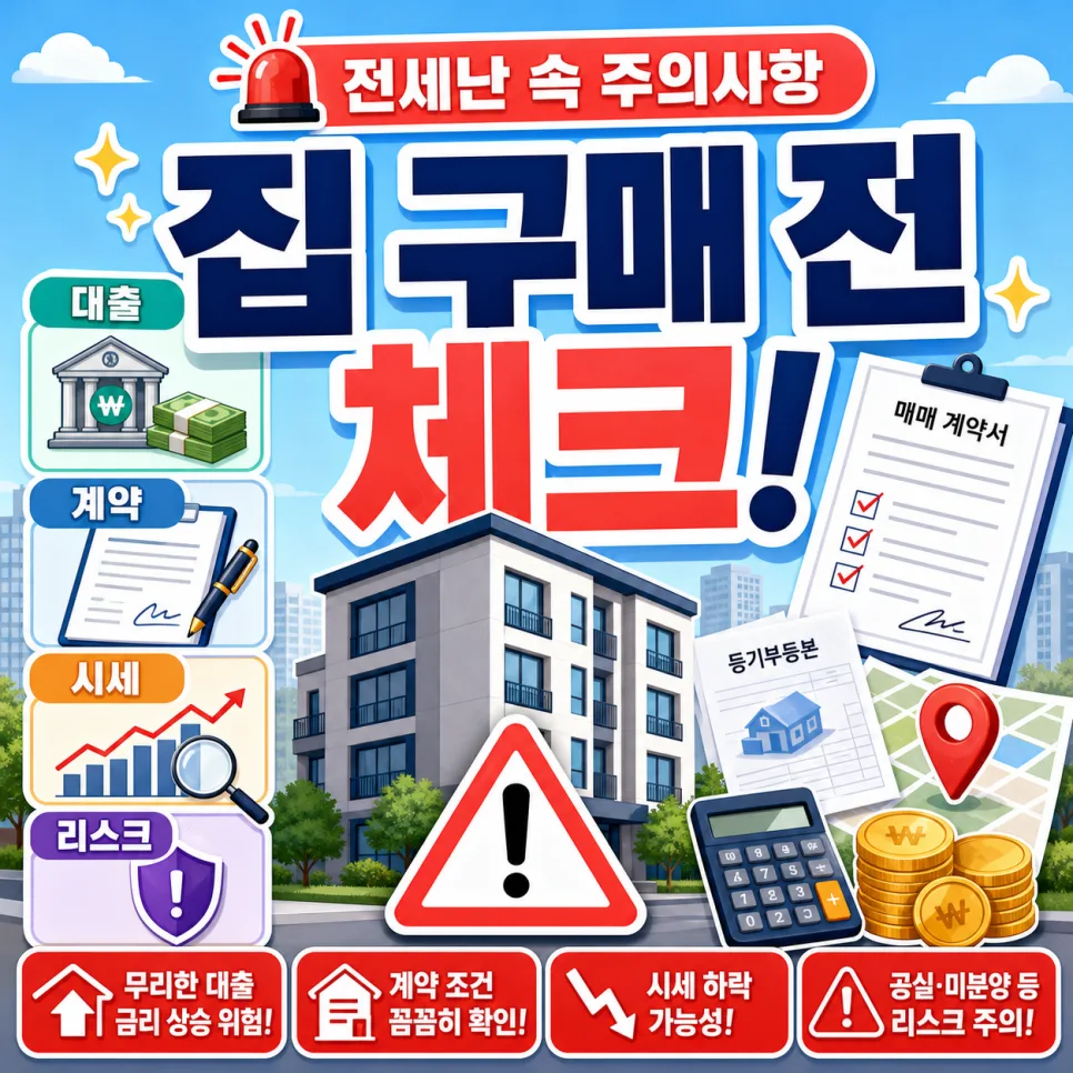 전세난 속 현명한 내 집 마련 전략 2026: 구매 전 필수 체크리스트