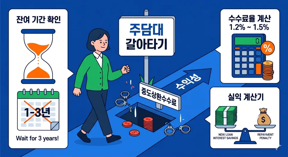 주담대 갈아타기 전 필수 확인 사항: 중도상환수수료와 금리인하요구권 2026