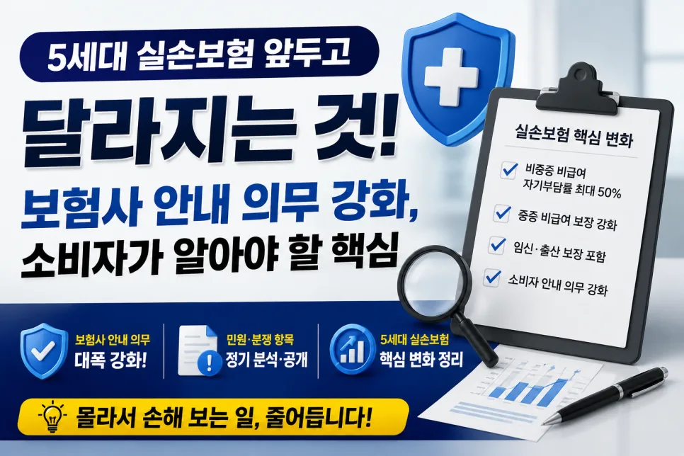 5세대 실손보험 전환, 2026년 전에 알아야 할 핵심 변화 3가지
