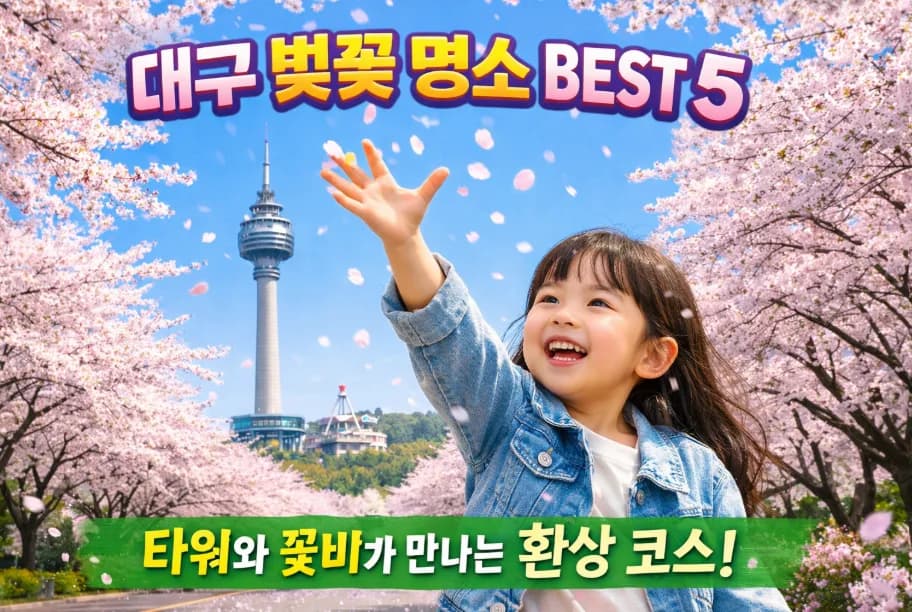 대구 벚꽃 명소 BEST 5: 아이와 함께 떠나는 봄나들이 2026