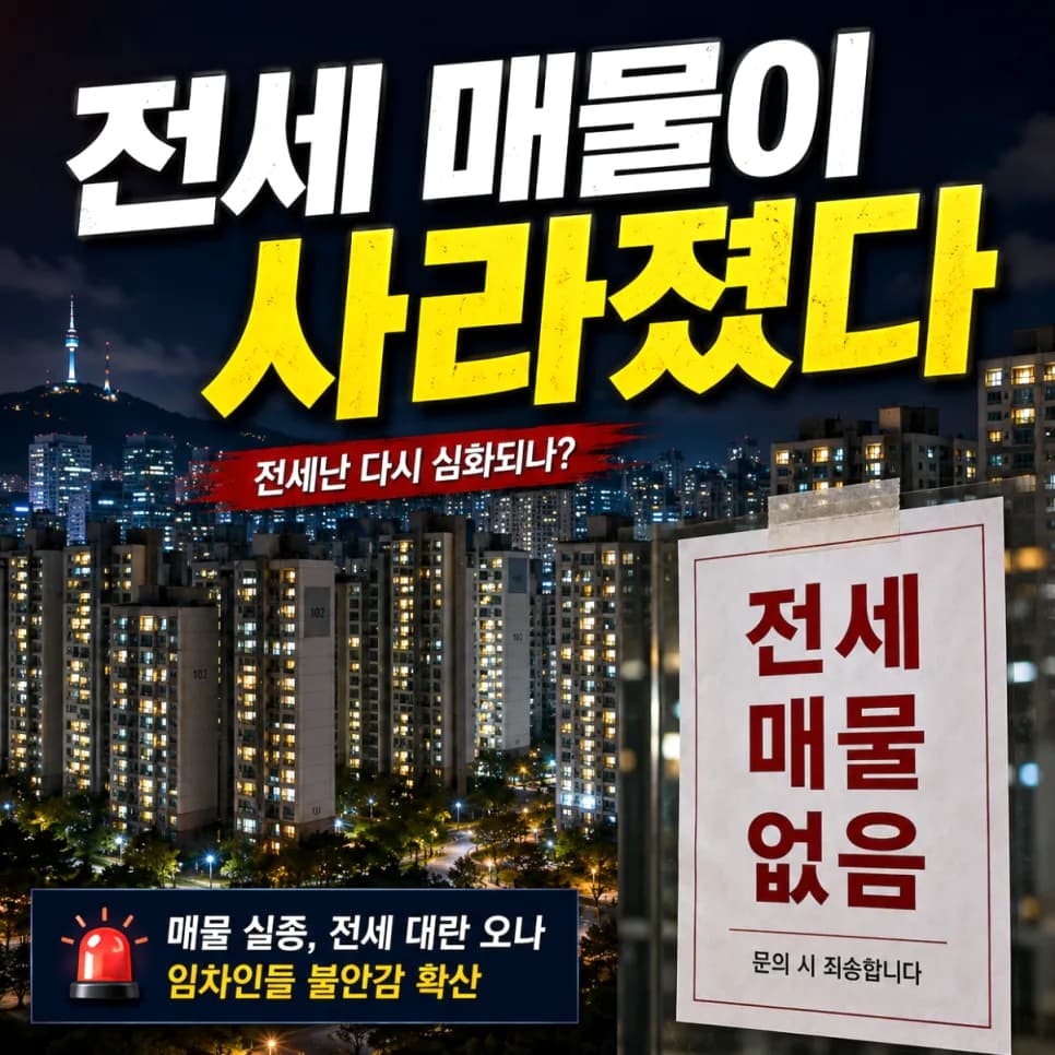 서울 전세가 6.8억 돌파? 2026년 역대급 전세난 원인과 대처법