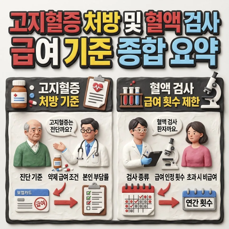 고지혈증 약 건강보험 기준과 피검사 횟수 제한 2026년 총정리