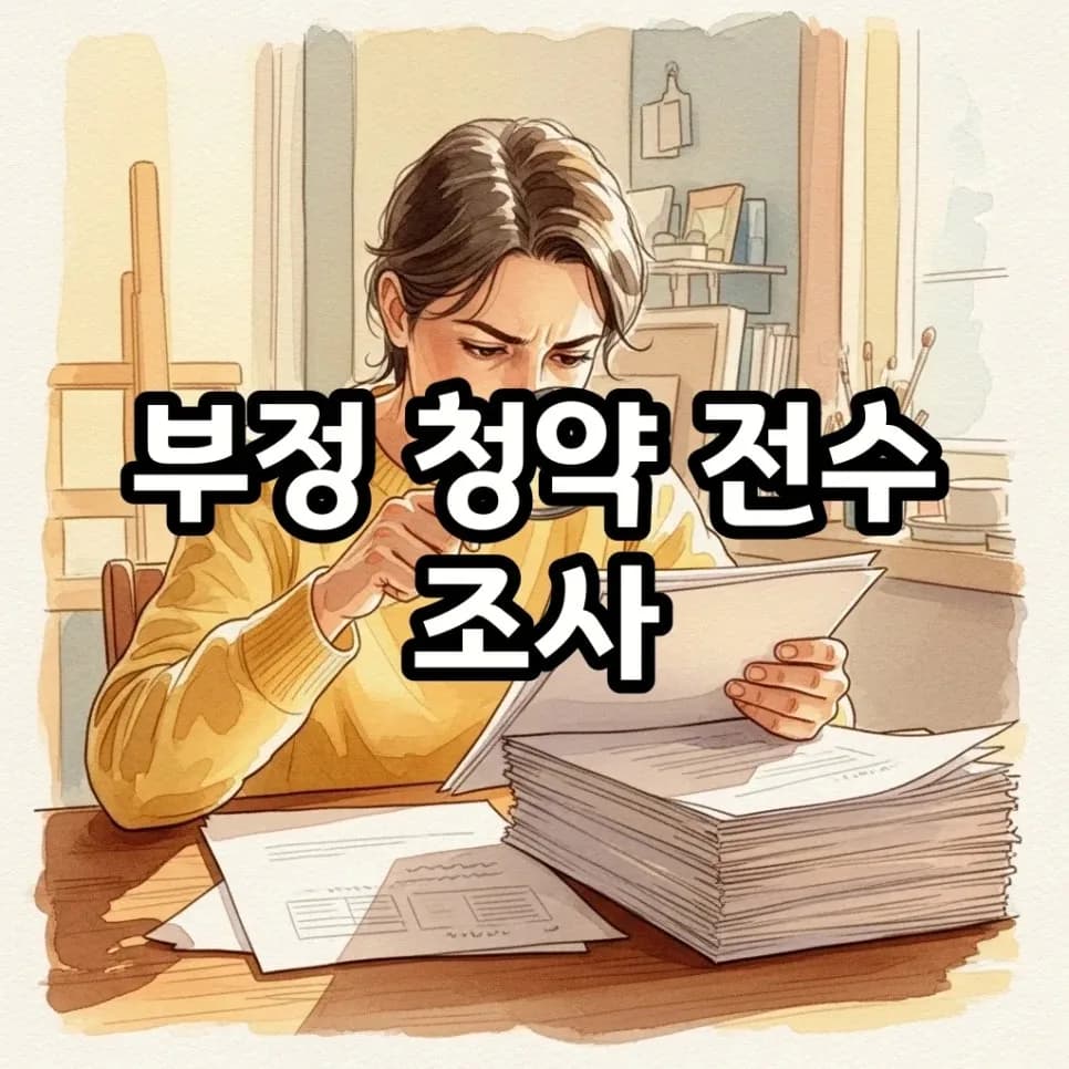 서울 아파트 무순위 청약, 부정 당첨 조사 2026년 전망